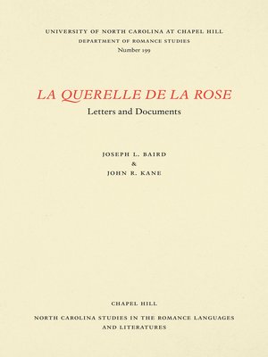 cover image of La Querelle de la rose